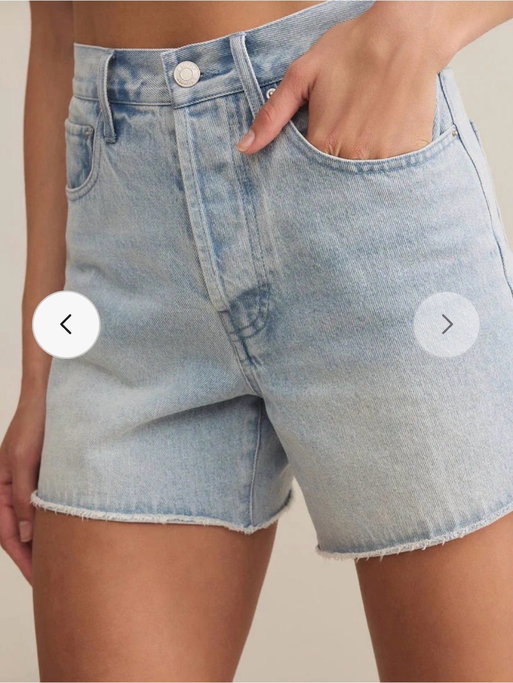 Everyday Hi-Rise Denim Shorts in Faded Indigo size 27 / 4”